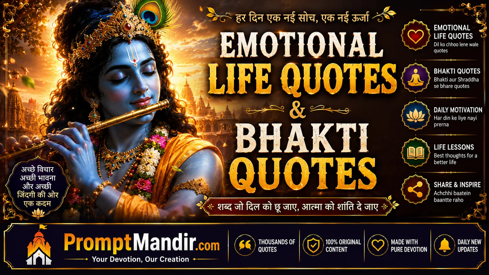 Emotional Life Quotes & Bhakti Thoughts