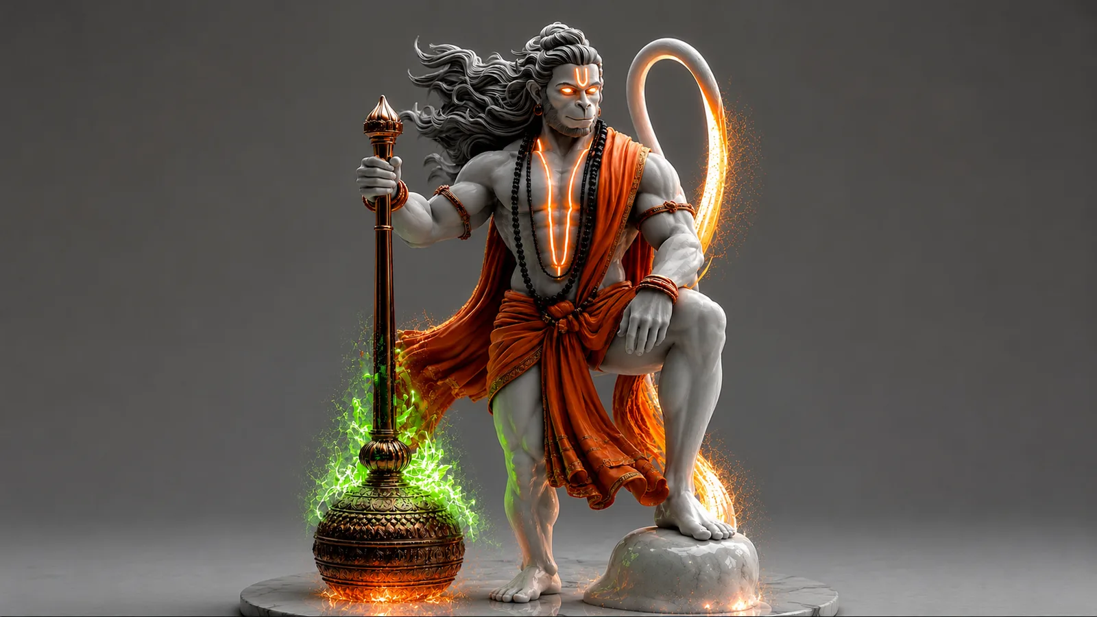 Dynamic Hanuman Statue AI Prompts