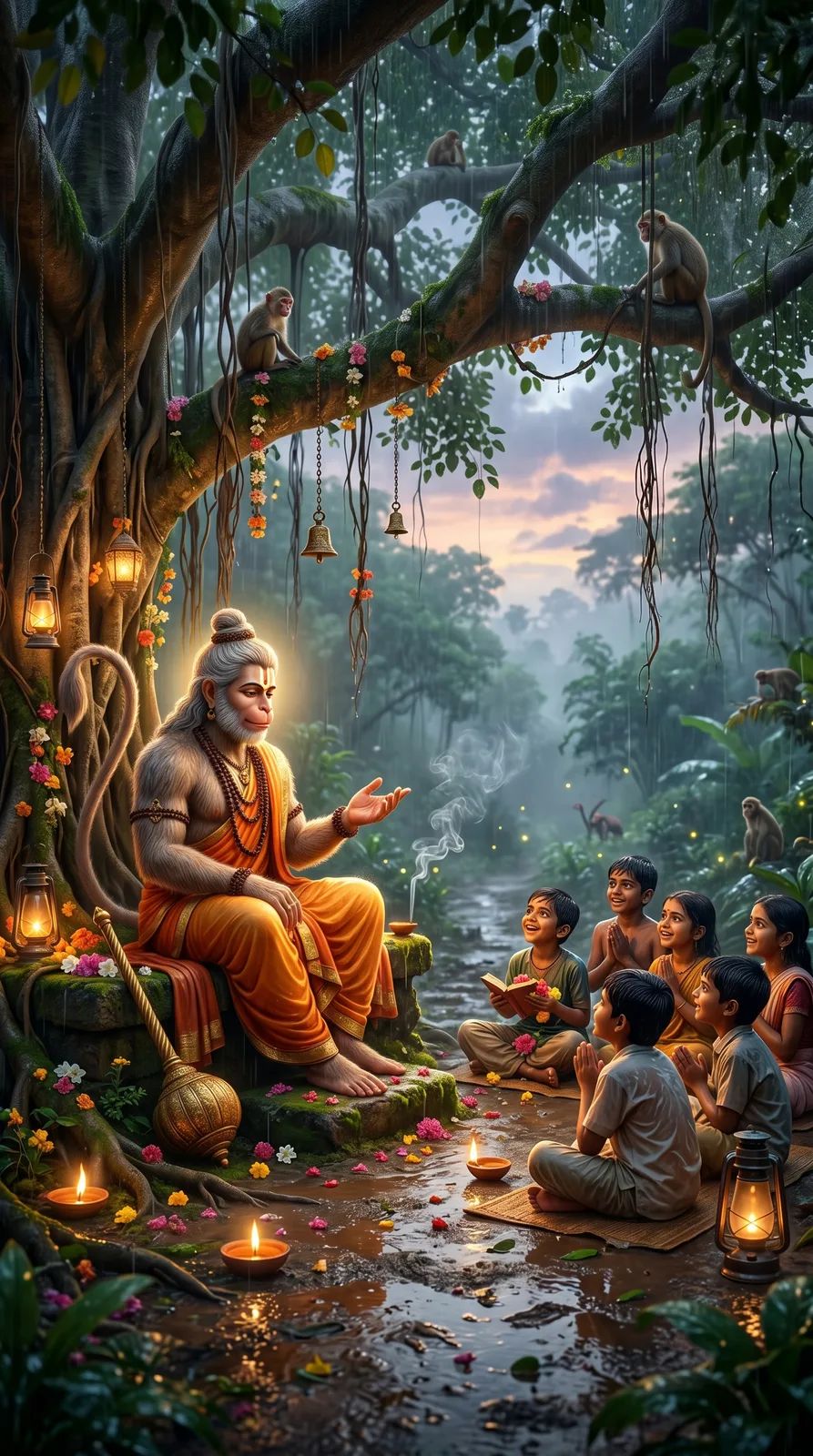 Spiritual Hanuman AI Art Prompts