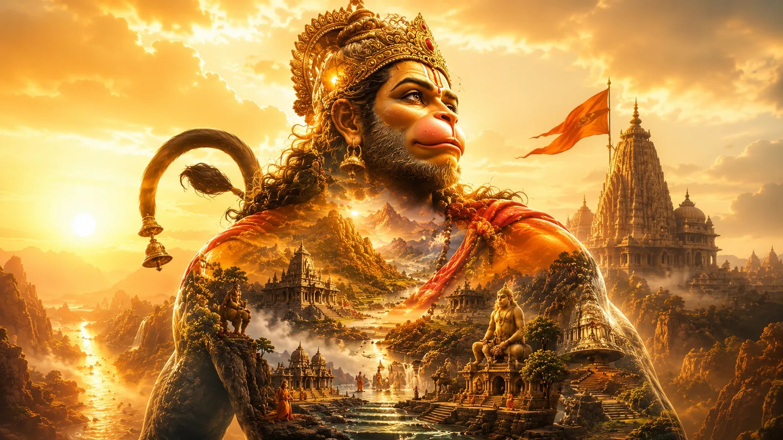 Hanuman Double Exposure