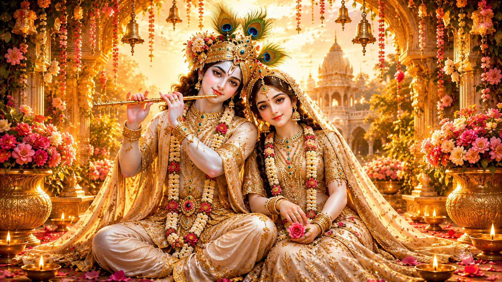 Royal Radha Krishna AI Prompts