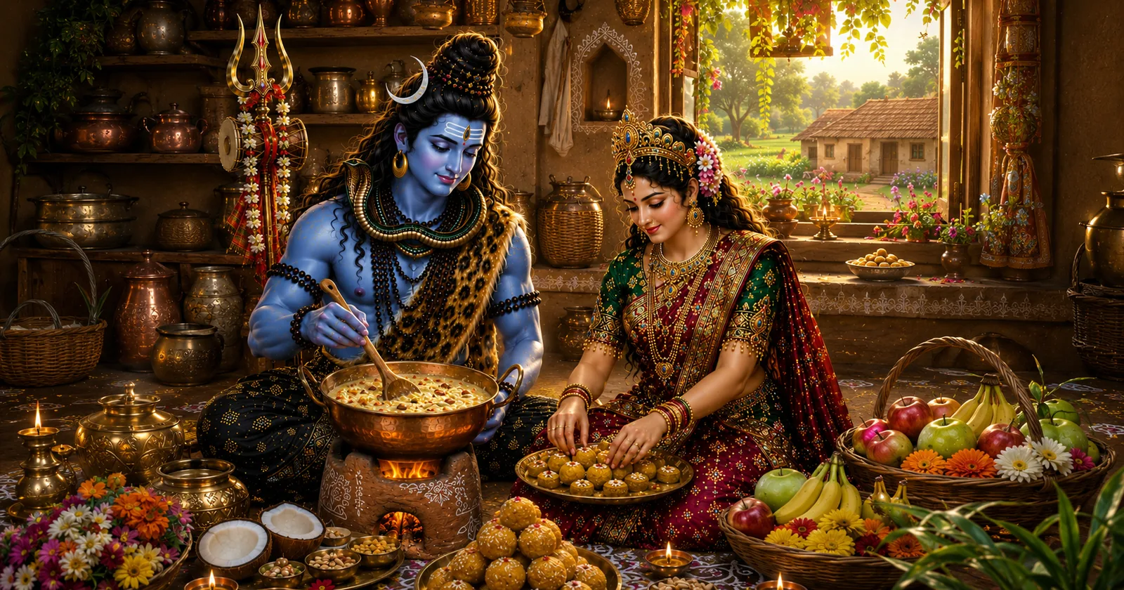 Shiva Parvati Daily Life