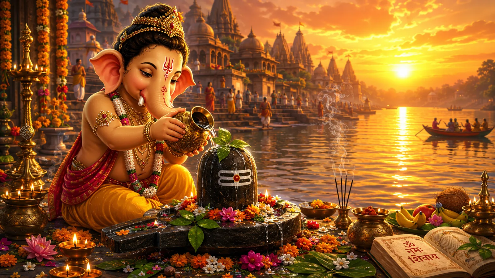 Divine Shiva Lingam Jal Abhishek