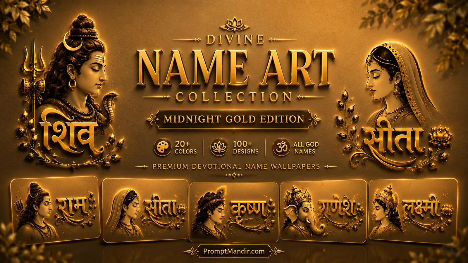 Deity Name Art Golden Edition