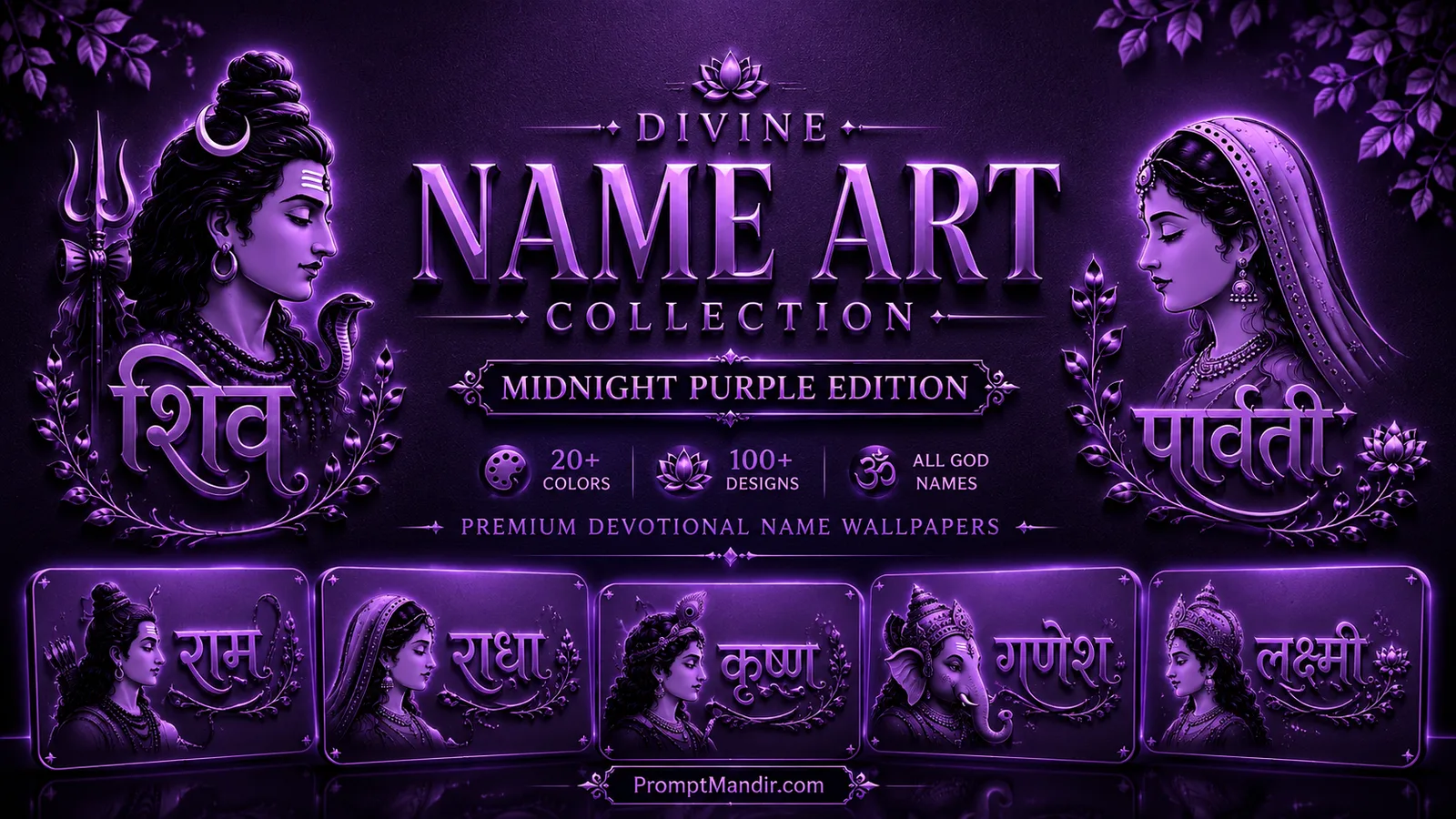 Deity Name Art Purple Edition