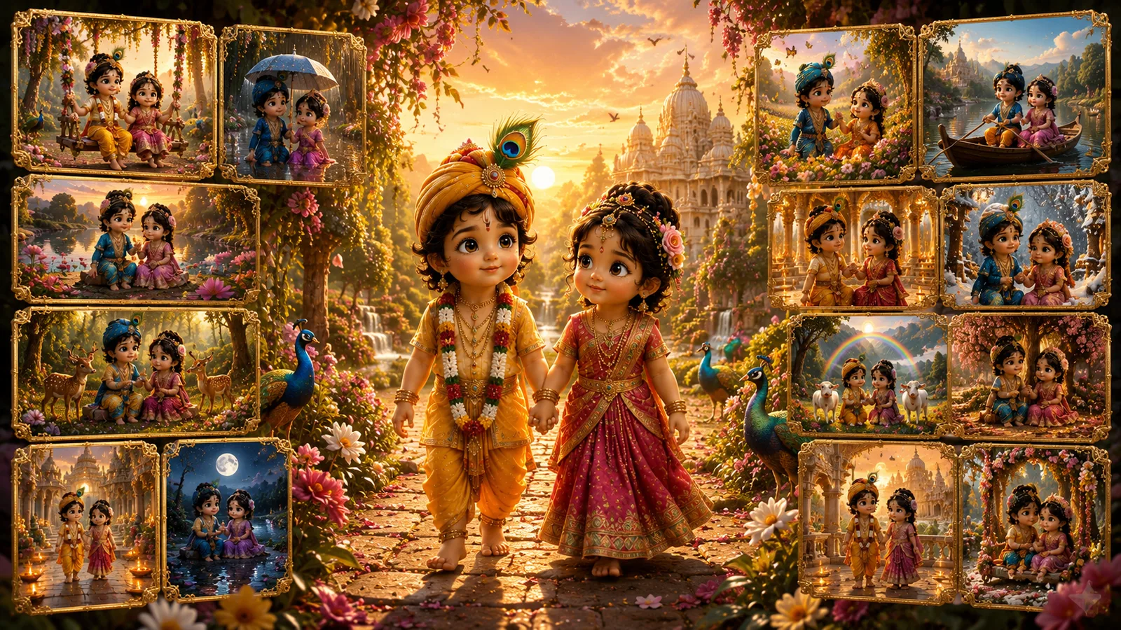 Baby Radha Krishna AI Prompts