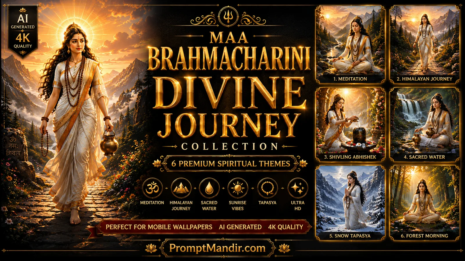 Maa Brahmacharini Divine Art Collection