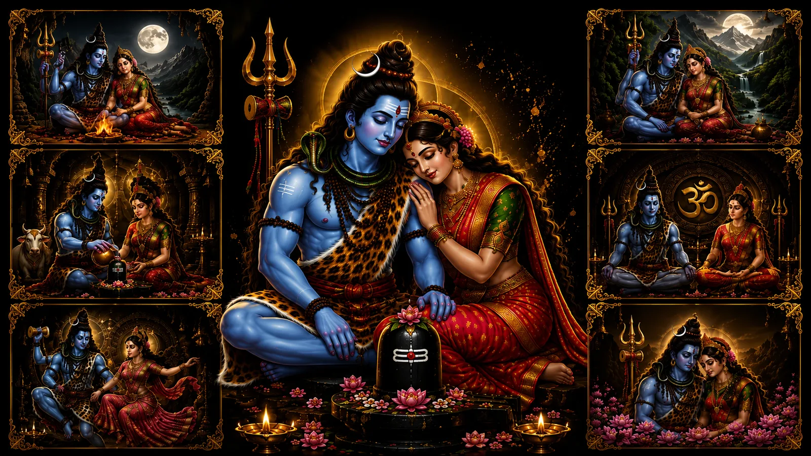 Shiv Shakti Black Canvas Collection