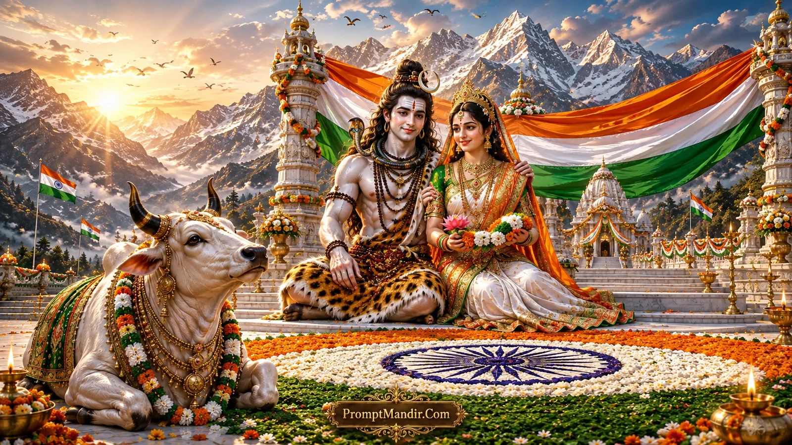 Shiva Parvati Independence Day Wallpapers